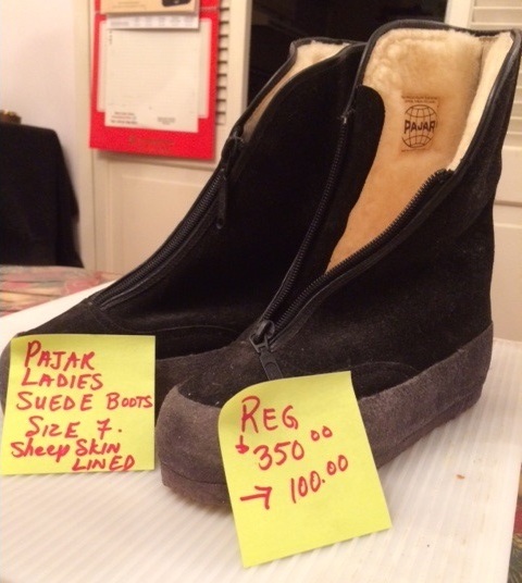 Black Pajar suede boots size 7 ladies